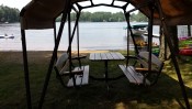 Large lake home with sandy beach